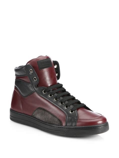 prada suede high top sneakers|prada high top designer sneakers.